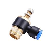 Air SL 1/8 1/4 3/8 1/2 Speed Control Adjustable Pneumatic Fitting Throttle Valve Controller 4 6 8 10mm Hose Tube 20Pcs(Red Wine)