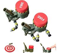 Air Slam Mortar Launcher, Mortar Launcher Play Set, Press Type Launch Over 20ft/6m High Includes Transmitter × 1 Target × 1 Projectiles × 4 for Boys Girls and Adults (SET OF 2)