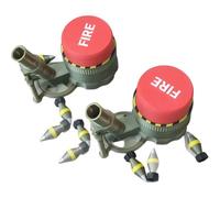 Air Slam Mortar Launcher, No Battery Needed Press Type Launcher, Fun Outdoor Activity Over 20ft/6m High Includes Transmitte, Target & 4 Projectiles, Play Set with Soft Safe Projectiles (2PC)