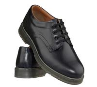 Mens Grafters M181A Black Buff Waxy Leather Air Cushion Parade Uniform Shoes