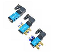 Air Solenoid Valve 5 Way Port 2 Position Gas Pneumatic Electric Magnetic Valve 12V 24V 220V Coil Volt 4mm 6mm 8mm Hose 4V110-06 1Pcs(6mm-Adjust,AC 110V)