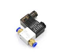 Air Solenoid Valves 2V025-08 2 Position 2 Port 1/4 Or 1/8 Normally Closed Valve Pneumatic Solenoid Valve DC 12V 24V 110V 220V 1Pcs(2v025-08 w 2pcs 602,DC24V)
