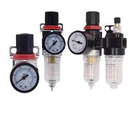 Air Source Processor AFR+AL Duplex AFC2000 Air Pressure Regulating Valve +Fittings 8mm-02 Oil Water Separation Filter Thread1/4"(AFR-2000 4MM)