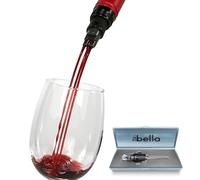 Air Speed Wine Aerator Modest Design Multi-Stream Drip Free Wine Aeration 3 Stainless Steel Spouts, Handmade Kitchen Essential Easy To Use, No-Drip Wine Pouring Gifts for Men in Protective Gift Case