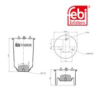 Air Spring Bag Boot Rear 42559776 500042666 042559776 0042559776 Febi 102808