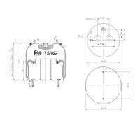 Air Spring Fits Scania OE 1 942 148 Febi 175642