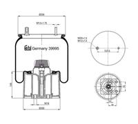 Air Spring Inc Plastic Piston Fits Bergische Achsen OE 542943230 Febi 39995