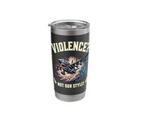 Air Strike Humor Irony Parody Monster Fighter Plane Stainless Steel Insulated Tumbler