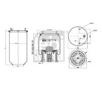 FEBI 187774 Air Suspension Bellow Replacement Spare Repair For Saf Krone