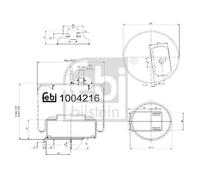 Febi 1004216 Front Left Air Suspension Spring Fits Iveco Eurostar Mh Mp