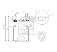 Air Suspension Bellow Rear Fits Mercedes FEBI BILSTEIN 1004270