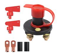 Air switches 12V/24V Car Battery Power Switch Disconnect Isolator Circuit Breaker Main Switch Kill Cut-Off Switch Insulated Rotary Switch Key 1Pcs (Color : Red Power Switch 3)