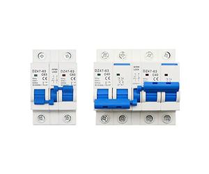 Air switches 1P+1P 2P+2P MTS AC Dual Power Manual Transfer Interlock Circuit Breaker Rail Isolating Discounnecting Switch MCB 40A 63A 1Pcs (Color : 16a, Size : 1P 1P)