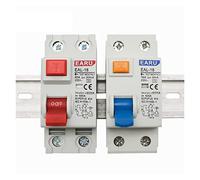 Air switches 2P 10/30/100/ A/AC Residual Current Circuit Breaker Short Current Leakage Protection 32A 40A 50A 63A (Color : Ac Type 25a, Size : 100mA)