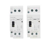 Air switches 2P 40A 63A 2NO Or 2NC Manual Household Modular Rail AC Contactor AC220V 230V Manual Control 1Pcs (Color : 2p 40a 2n0 220v)