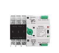 Air switches 3P 3 Phase Din Rail ATS PV Inverter Dual Power Automatic Transfer Selector Switches Uninterrupted Power 63A 100A 125A Photovolta) (Color : 100A(PV), Size : 3P)