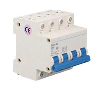 Air switches 4P Circuit Breaker DZ4763 C40 Miniature Circuit Breaker Low Voltage Protection Switch PA66 Circuit Breaker 400V 40A DIN Rail Mount