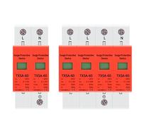 Air switches Circuit Breaker AC SPD.DIN Rail 2. 0ka 40ka 30ka 60ka 2p 4p 385V House Lightning Surge Arrester Protect Protection Low Voltage Arrester Device (Color : 30-60ka, Size : 4)