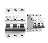 Air switches Circuit Breaker Gym9 3p 6ka Mini Din Rail Circuit Breaker 6a 10a 16a 20a 25a 32a 40a 50a 63a AC Type MCB 400V (Color : 25a, Size : 3 Pole C Curve)