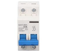 Air switches DC Circuit Breaker Flame Retardant Shell DC12-240V Compact Size 2P Protective Air Switch 4KA Breaking Capacity (Size : 32A)