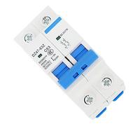 Air switches DC Miniature Circuit Breaker, 63A Flame Retardant DC500V Overload Protection 2P Miniature Circuit Breaker Fast Closing for Home