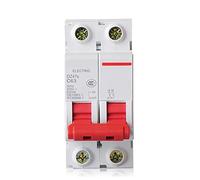 Air switches Dz47s 2P Curve 400V 1A - 63A Household air Switch Circuit Breaker 1A 2A 3A 4A 6A 10A 16A 20A 25A 32A 40A 50A63A 1Pcs (Color : 63a, Size : 2P)