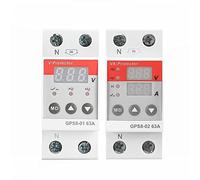 Air switches GPS8 Digital Over Current Protector Over Voltage Under Voltage Protective Device 40A 63A 80A 220VAC 1Pcs (Color : 80a, Size : GPS8-02-Upper Wiring)