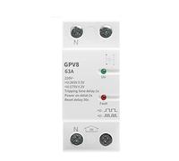 Air switches GPV8-63 2Pole Rail Automatic Recovery Over and Under Voltage Protective Device 40A 63A 80A 220VAC 1Pcs (Color : 80a, Size : GPV8-U 2P 220V)