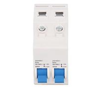 Air switches Micro Circuit Breaker, 2P Manual Power Transfer Switch Rail Installation Conversion Interlock Fine Workmanship 230V 400V DC Circuit Breaker for Ship (Size : 32A)