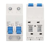 Air switches Micro Circuit Breaker, 2P Manual Power Transfer Switch Rail Installation Conversion Interlock Fine Workmanship 230V 400V DC Circuit Breaker for Ship (Size : 63A)