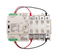 Air switches Rail 4P ATS Electric Switch Manual Transfer Switch 110V 220V Coil Max 100A PC Type Switch City Power to Generator 1Pcs (Size : 4P 100A 220V)