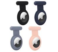 Air-Tag Case Hidden for Apple Air-Tags,Silicone Case for Kids Elderly Clothing,Can be well hidden. (Black&Blue&Grey&Pink)