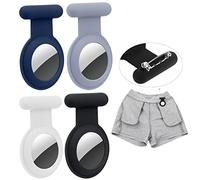 Air-Tag Case Hidden for Apple Air-Tags,Silicone Case for Kids Elderly Clothing,Can be well hidden (Black&Blue&Grey&White)