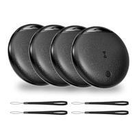 Air Tag Tie Tracker Tag, Bluetooth Air Tags-4 Pack Compatible with Apple Find My APP (iOS Only),IP68 Rating Waterproof Airtag GPS Track Your Keys,Luggages,Bags,Wallets, Backpacks, Airtags with Lanyard