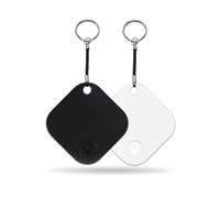 Air Tags-2 Pack, Bluetooth Luggage Tracker Work with Apple Find My (iOS Only, Not for Android), Replaceable Battery, Item Finder for Keys/Backpack/Suitcase/Wallet, Black&White