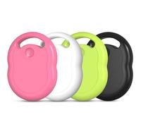 Air Tags-4 Pack, Key Finder Works with Apple Find My(iOS only), Replaceable Battery, Apple Tag, Bluetooth Locator for Luggage, Bags, [Apple MFI Certified] Black, White, Green, Rosy Pink-4 Pack