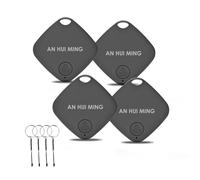 Air Tags-4 Pack, Smart Bluetooth Tracker Item Finder Compatible with Apple Find My(iOS Only), Replaceable Battery, Waterproof Air Tag for Luggage, Bags, Backpack, Wallets, Black