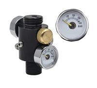Air Tank Cylinder M18 Adjustable Output Pressure Regulator Air Valve Fill Station Dual Gauges 350bar Aquarium Accessories
