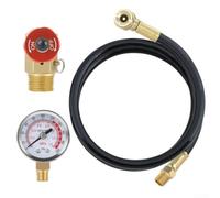 Air Tank Manifold Set with Valve for Accurate Pressure | Includes gauge, hose, valve, manifold; portable design for on-the-go tire inflation and pressure checks