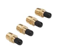 Air Tank Valve, Schrader Valve 4Pcs Tank Valve 1/4in NPT Male Thread 200PSI Standard Valve Brass Valve with Sealing Caps for Car Repair