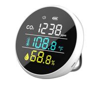 Air Tester Meter Hygrometer for CO2 Concentration and Environmental Information with Sound Warning Home Air Inspector