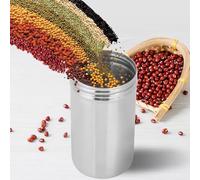 Air Tight Coffee Grounds Container, 304 Stainless Steel Sealed Coffee Bean Storage Container Jar, Airtight Tea Coffee Beans Canister for Storing Candy Cookies Cereal Sugar Oatmeal or Herbs (Large)