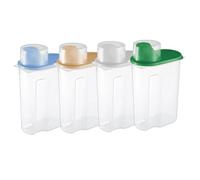 Air Tight Pantry Storage Containers - 4 Pieces 2.5L Clear Airtight Organization, Large Food Holder, Kitchen Storage Jars, BPA Free Canisters | For Pantry Rice Baking Cereal Dry Cookie Snack Freezer Gr