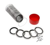 Air-Tite 1 Coin Holder Storage Container & 20 Black Ring 32mm Capsules For 1oz Gold Eagles