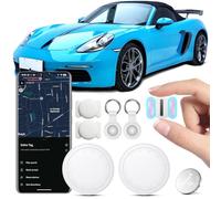 Air Tracker Android, GPS Tracker for Car, 2 Pieces GPS Tracker for Vehicles, Real Time Air Tracker, Android, Global Coverage, Magnetic Car Tracker, Hidden Tracker, No Monthly (White)