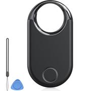 Air Tracker Tag 1 Pack-Black, 2025 New Bluetooth Tracker Item Finder Work with Apple Find My (iOS Only), Item Finder for Luggage/Key/Suitcases/Backpack, Multi-functional tracking, Replaceable Battery