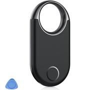 Air Tracker Tag 1 Pack, Bluetooth Tracker Item Finder Work with Apple Find My (iOS Only), Smart tag for Luggage/Key/Suitcases/Backpack, Multi-functional tracking, Replaceable Battery, Depp Black/1 Pcs