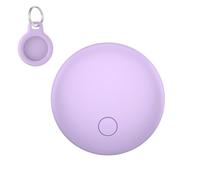 Air Tracker Tag-1 Pack, Item Finder Works with Find My App (iOS Only), Luggage Tracker for Bags, Keys, Wallets, Replaceable Batteries Last 1 Year, IP67 Waterproof with Holder Keychain, Bright Purple