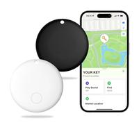 Air Tracker Tag-2 Pack Tracker Bluetooth Item Finder, Compatible with Apple Find My APP (iOS Only) IP67 Waterproof Replaceable Battery for Luggage Keys Suitcases Pets(Black and White)
