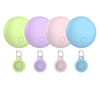 Air Tracker Tag-4 Pack, Item Finder Works with Find My App (iOS Only), Luggage Tracker for bags, Keys, Wallets, Replaceable Batteries Last 1 Year, 100dB Beep, Worldwide Tracking, IP68 Waterproof